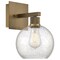 Access Lighting Port Nine Burgundy, Burgundy LED Wall Sconce, Antique Brushed Brass Finish, Seeded Glass 63145LEDDLP-ABB/SDG - alternate 1